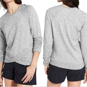Athleta Criss Cross sweater in Heather Gray/ XL.